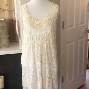 Cream tank dress